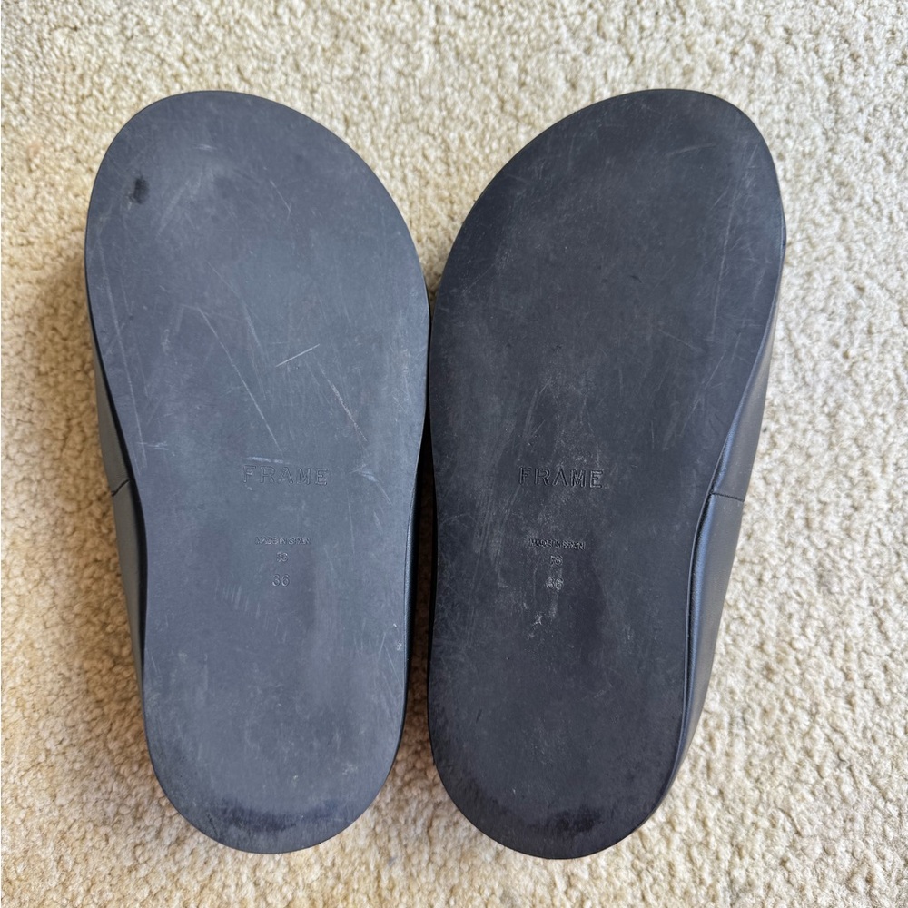 Frame Denim Black Cross-Strap Sandals - Picture 4 of 4